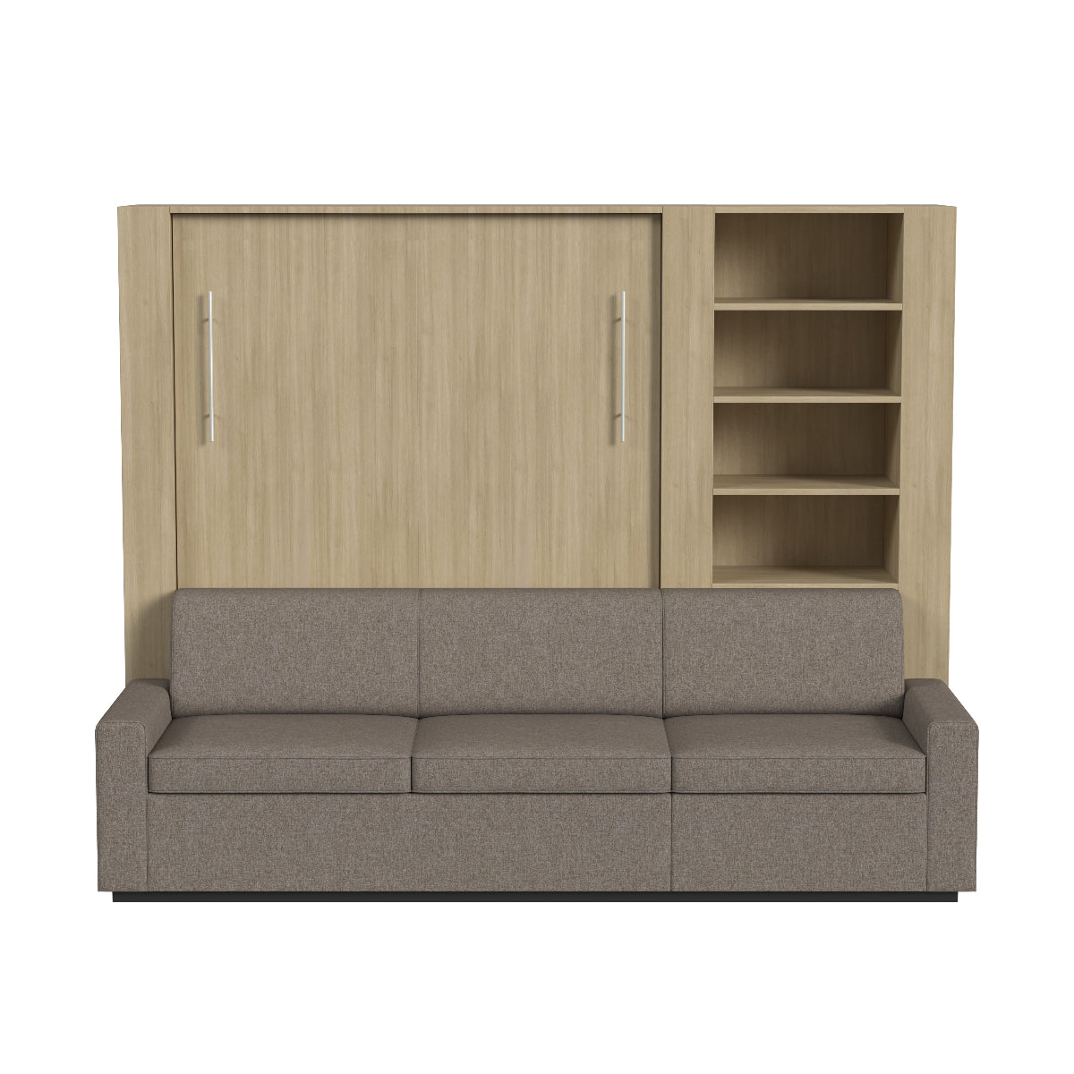 extended sofa bed in oak laminate