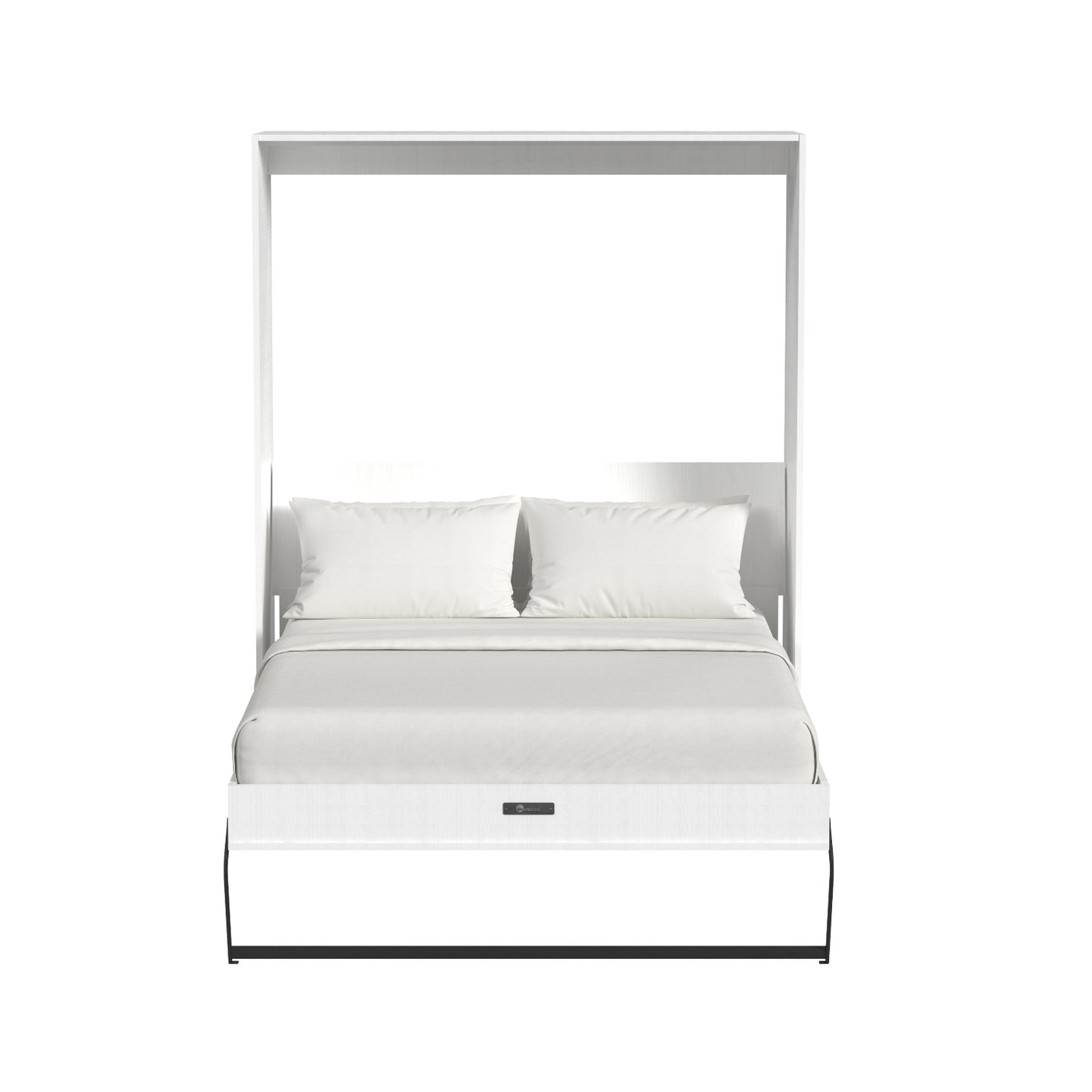 white wall bed open