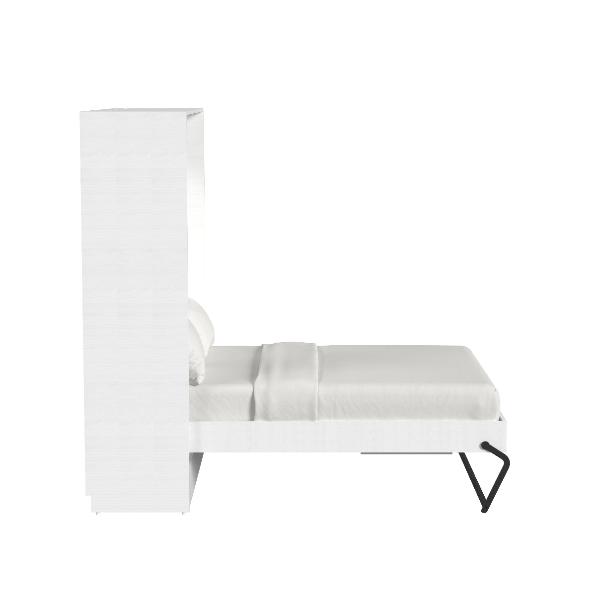 white wallbed from side
