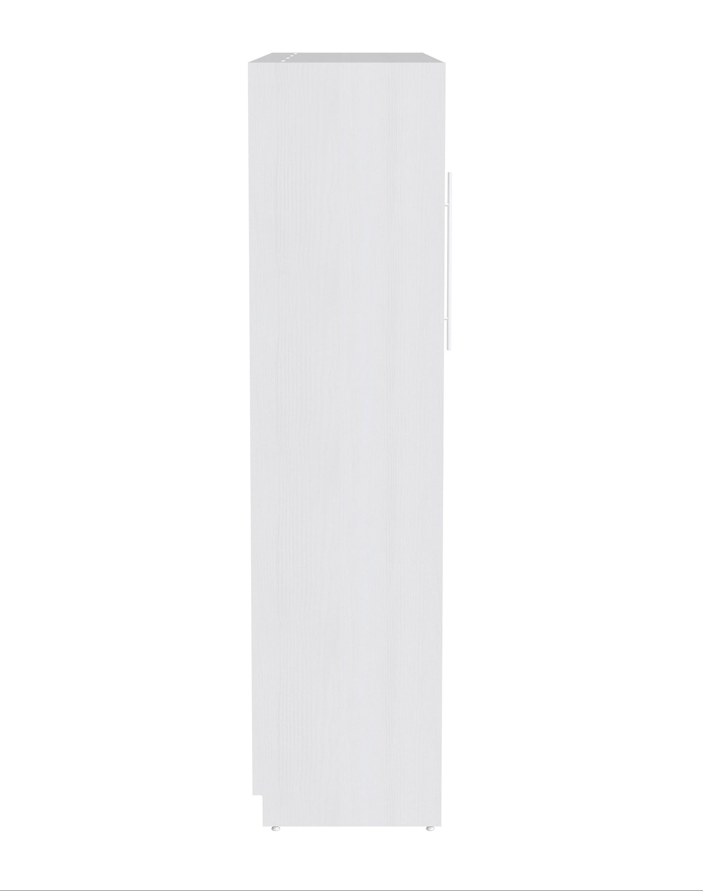 side view of white wall bed