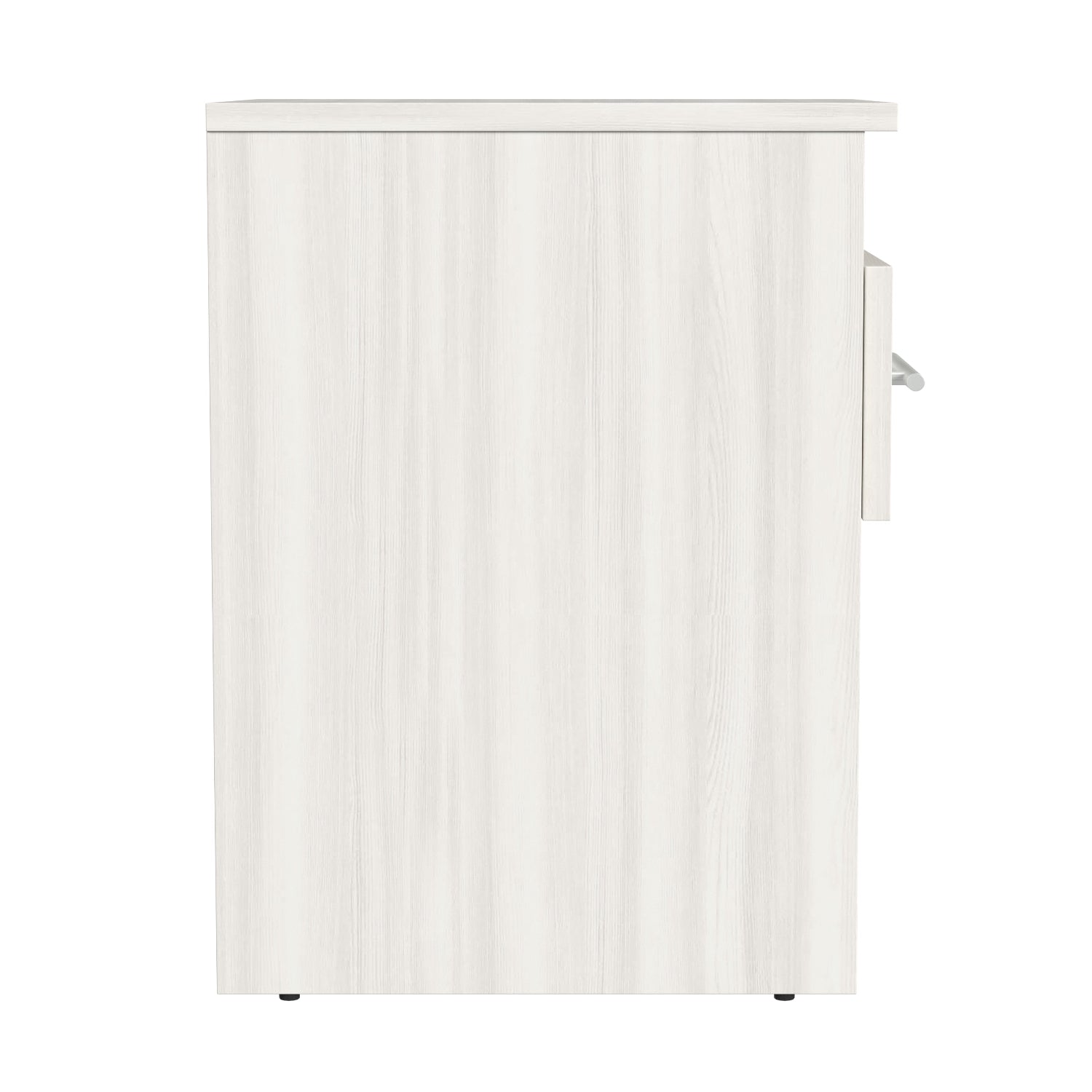 White cabinet with a door on a white background
