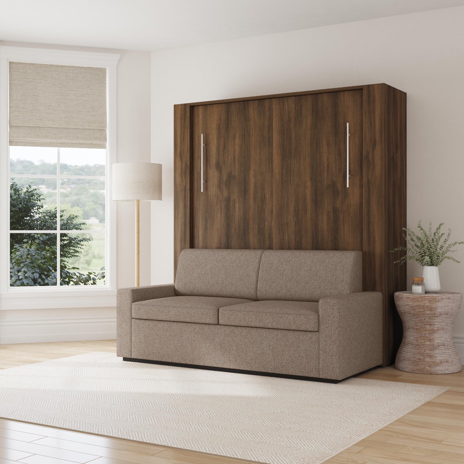 walnut murphy bed