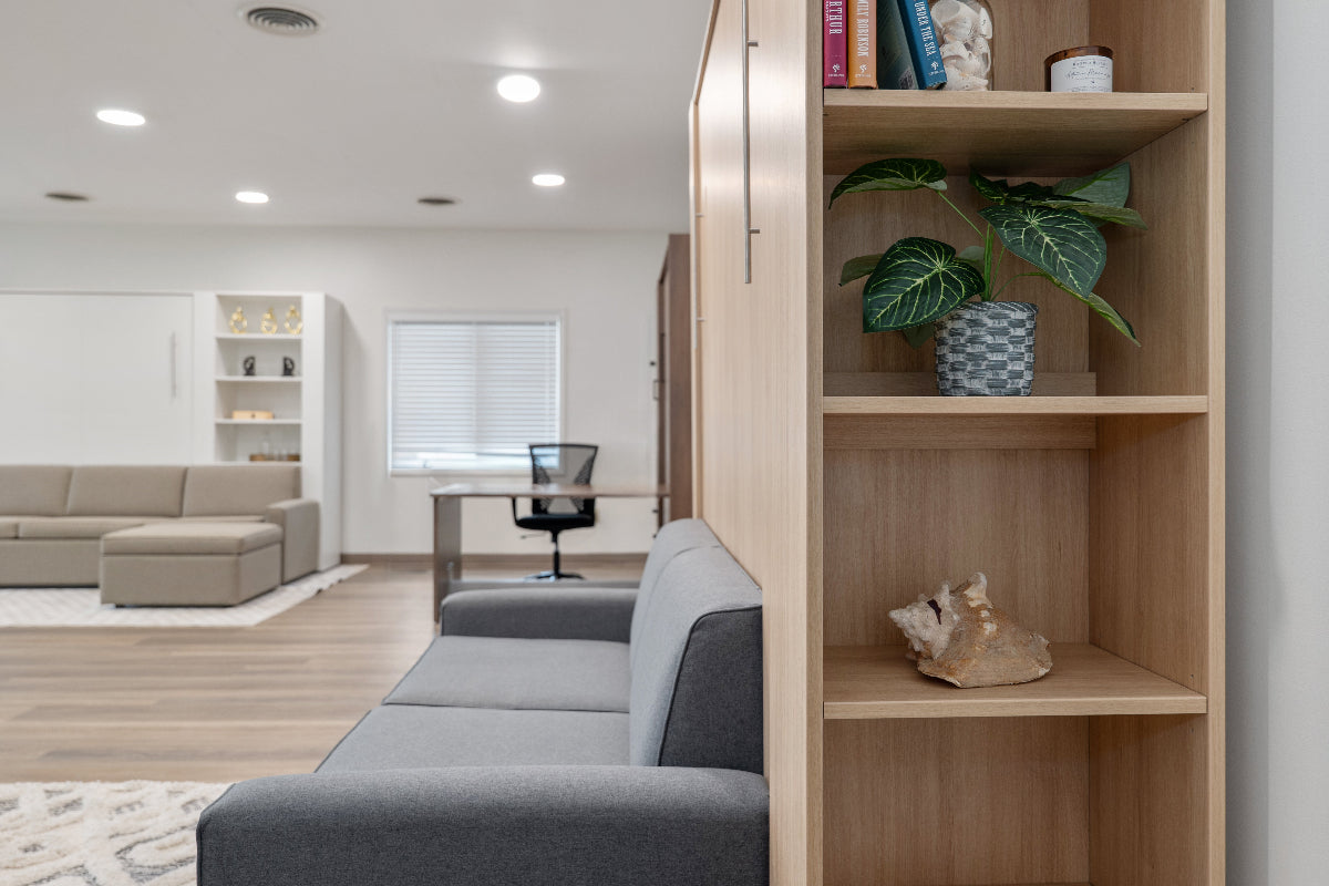 bookcase in showroom