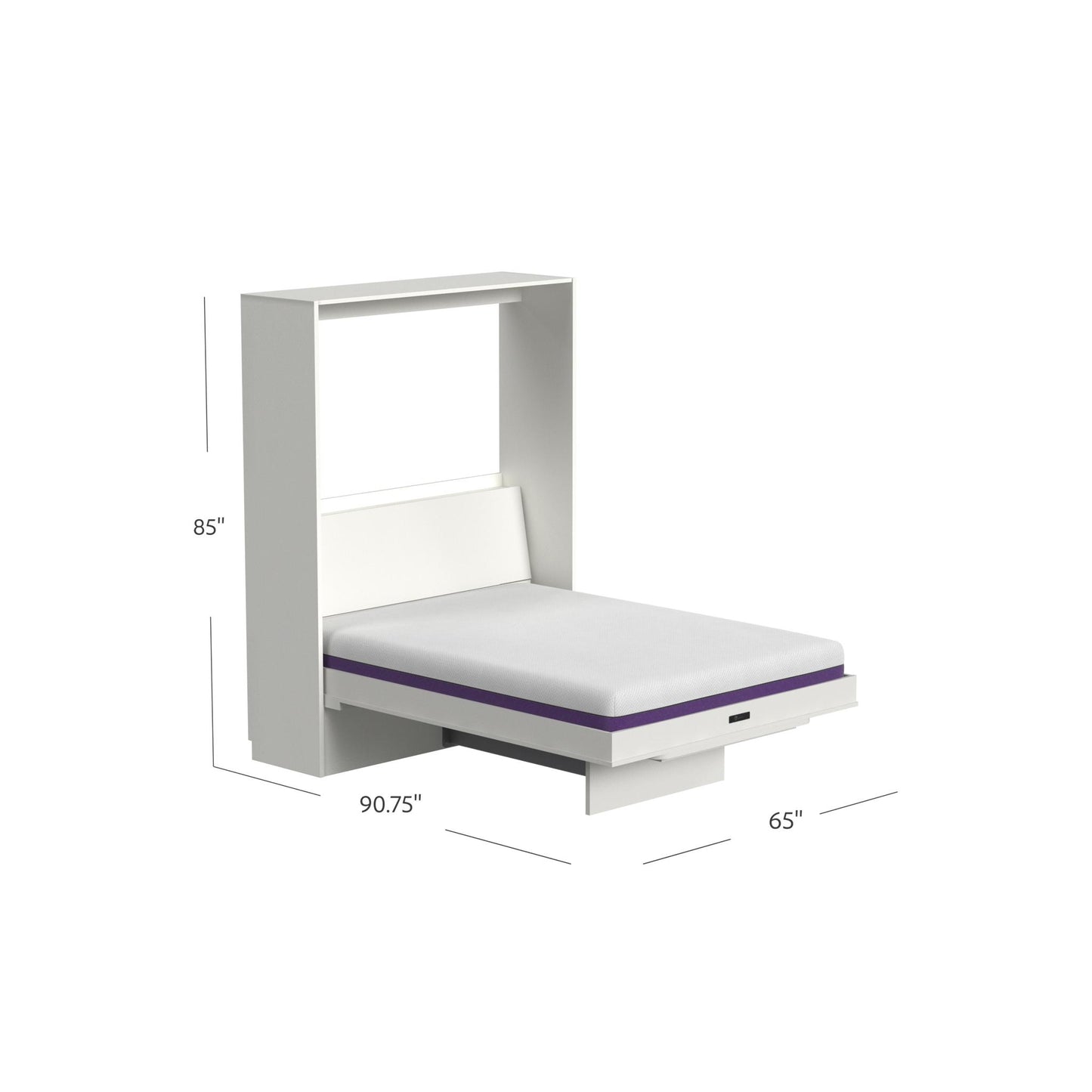 Wall Bed with Table + Two Narrow Flex Cabinets