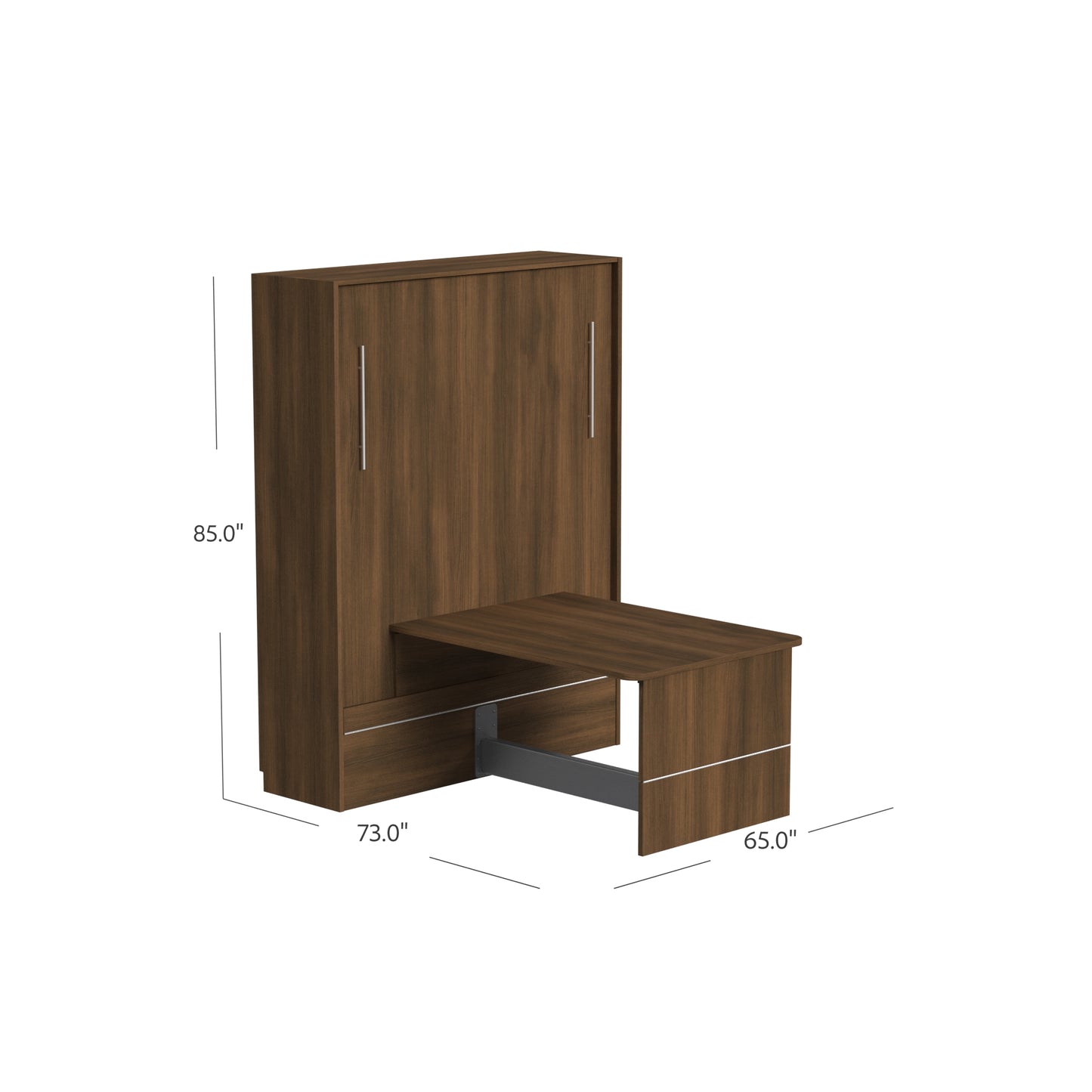 Wall Bed with Table + Two Narrow Flex Cabinets