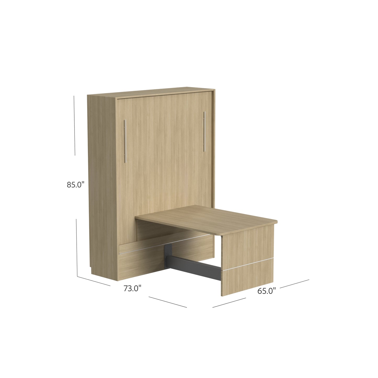Wall Bed with Table + Two Narrow Flex Cabinets