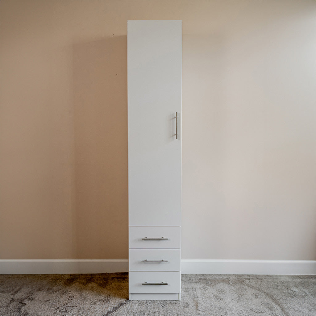 Wall Bed with Table + Two Narrow Flex Cabinets