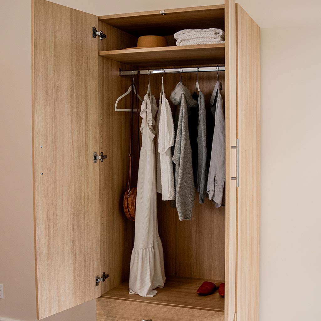 interior of wardrobe