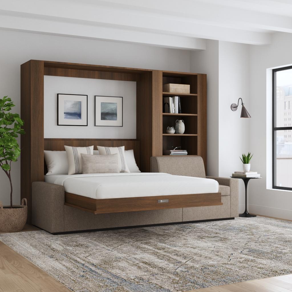Wall Bed with Extended Sofa