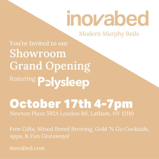 3 Reasons to Visit the Inovabed Modern Murphy Bed Showroom Featuring Polysleep Matresses