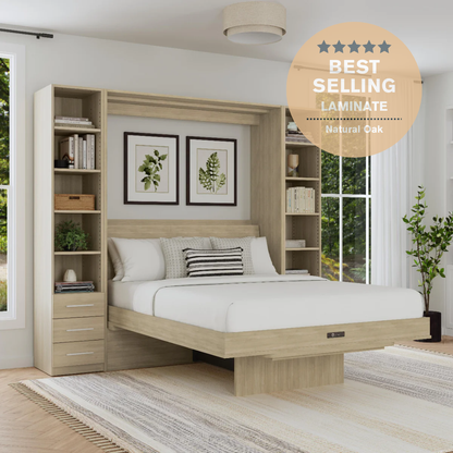 Wall Bed with Table + Two Narrow Flex Cabinets