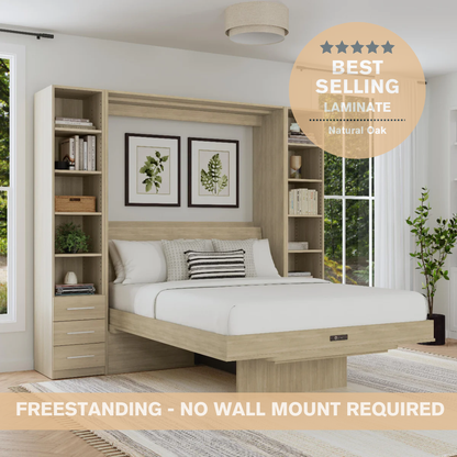 Wall Bed with Table + Two Narrow Flex Cabinets