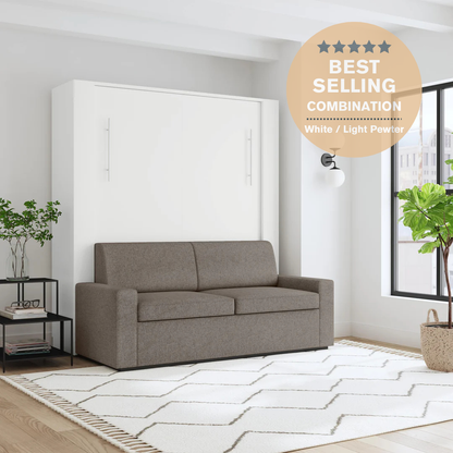 Wall Bed with Sofa + Two Nightstands