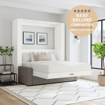 Wall Bed with Sofa + Two Nightstands