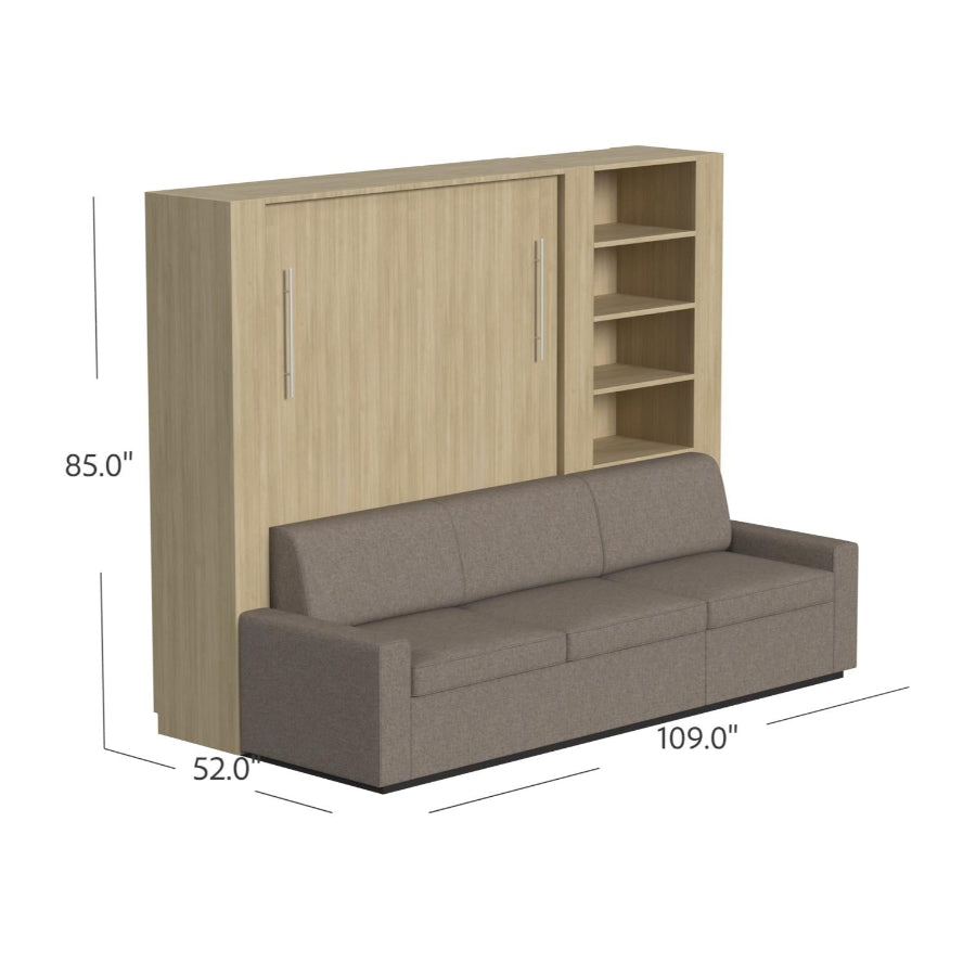 dimensions of extended sofa in oak