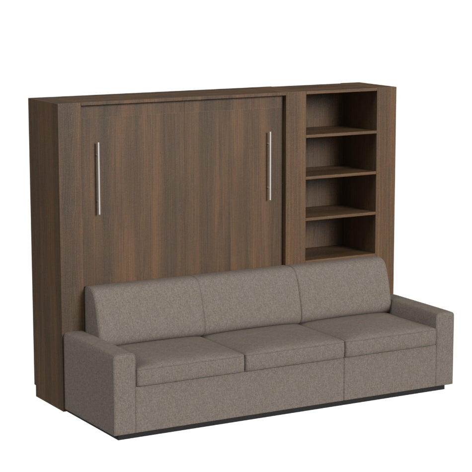 walnut extended murphy bed 