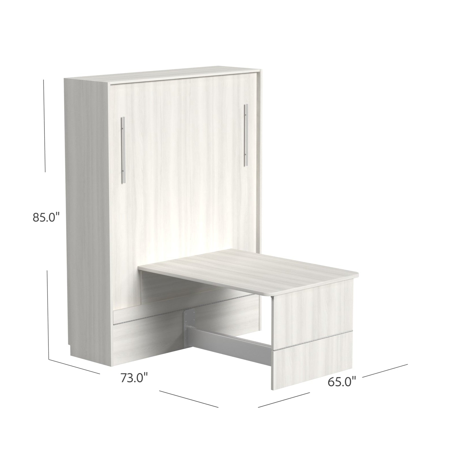 table bed in white ash