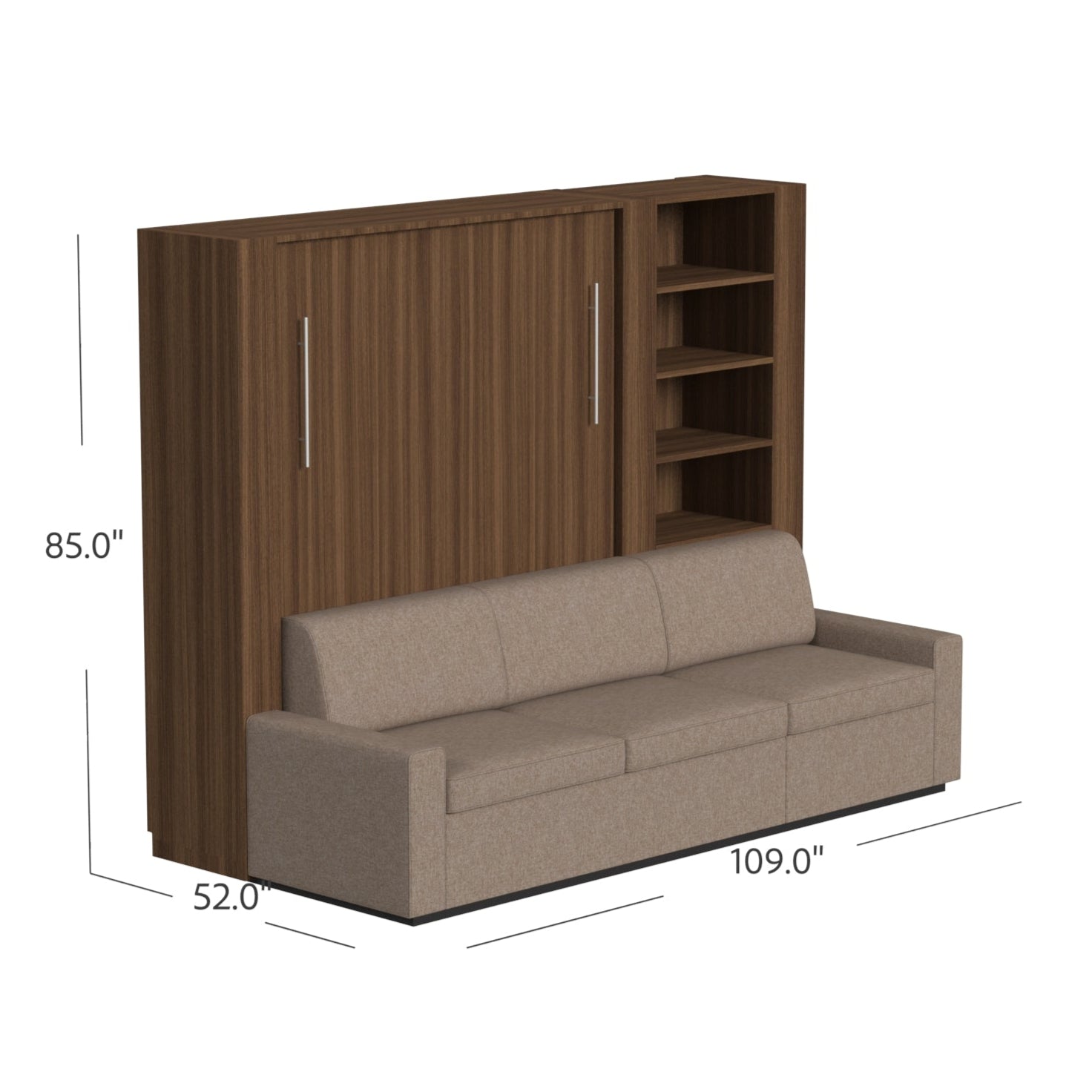 kronospan walnut murphy bed dimensions