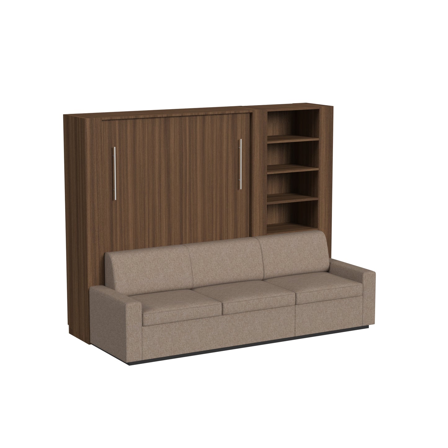 Wall Bed with Extended Sofa