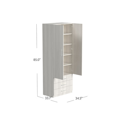 Wall Bed with Sofa + Wide Flex Cabinet