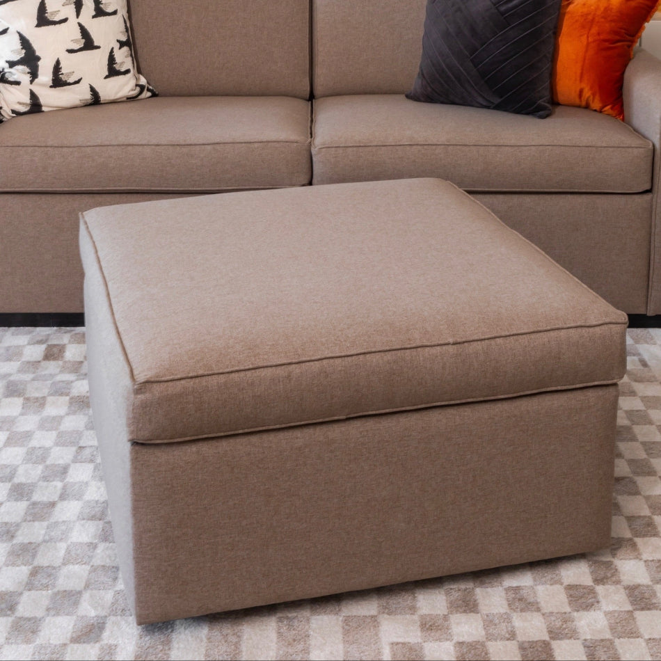 beige ottoman