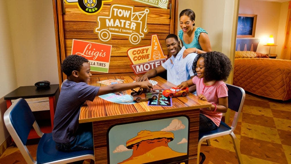 cars disney art of animation room with car bed

