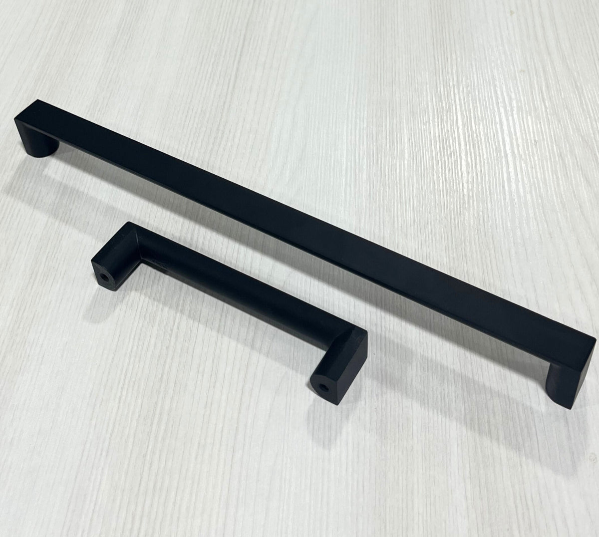 black cabinet handles