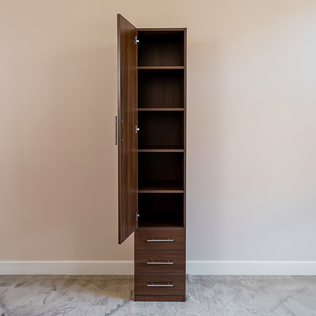 Wall Bed with Table + Two Narrow Flex Cabinets