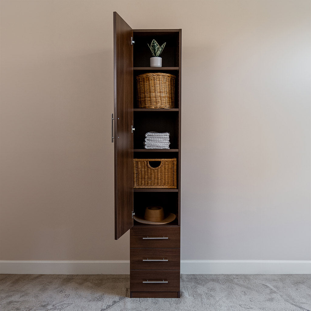 Wall Bed with Table + Two Narrow Flex Cabinets