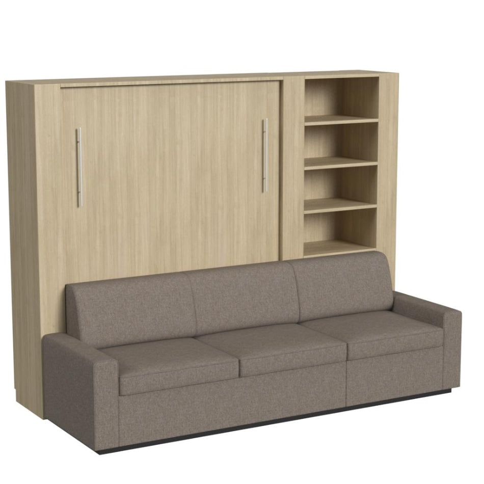 oak murphy bed at angle