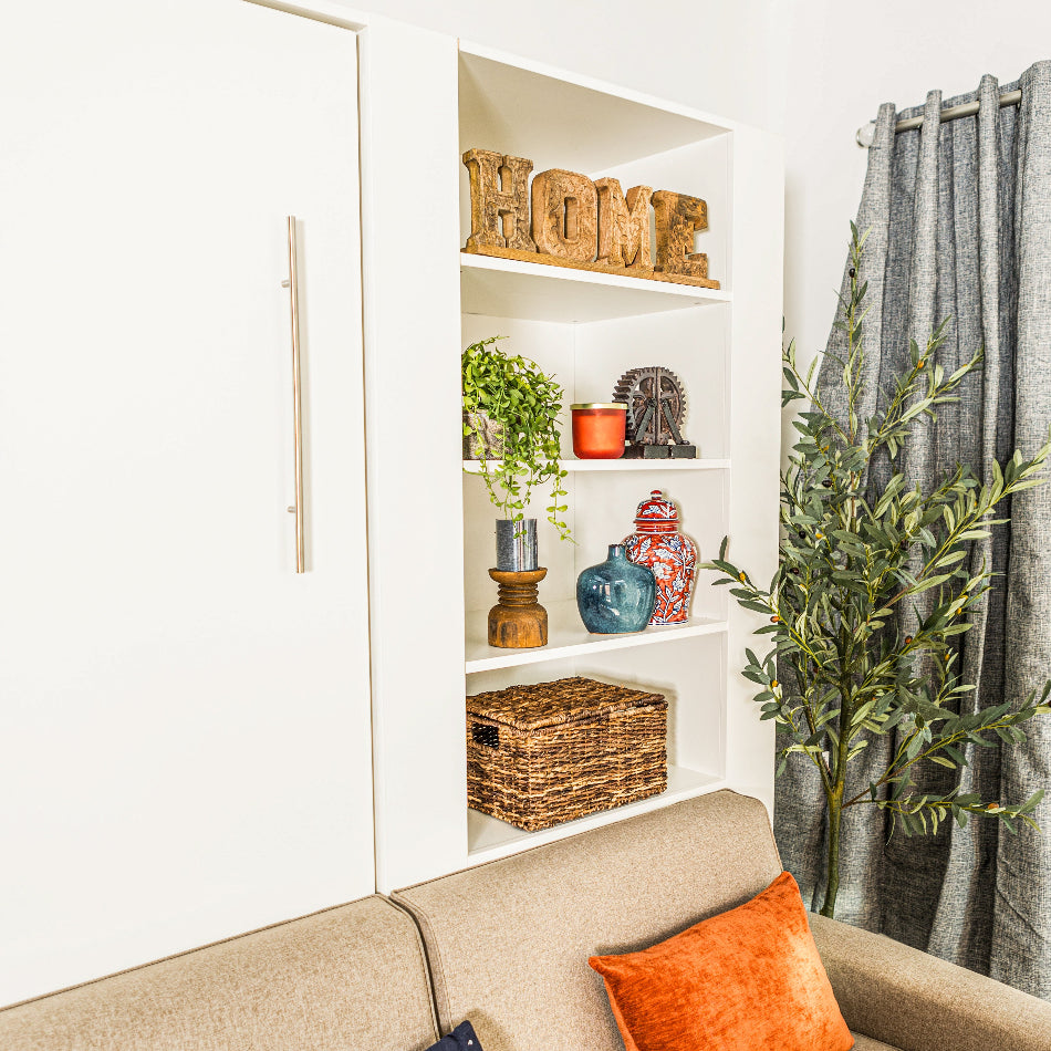 murphy bed shelving