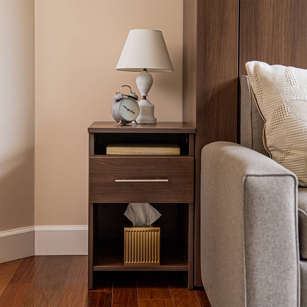 Wall Bed with Sofa + Two Nightstands