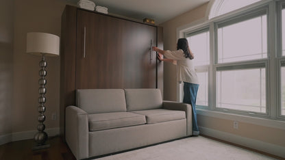 Wall Bed with Sofa + Wide Flex Cabinet