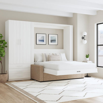 Wall Bed with Sofa + Wide Flex Cabinet