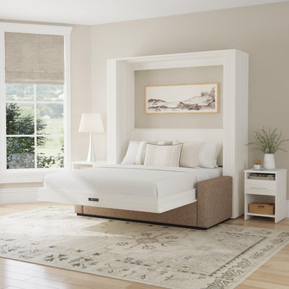 Wall Bed with Sofa + Two Nightstands